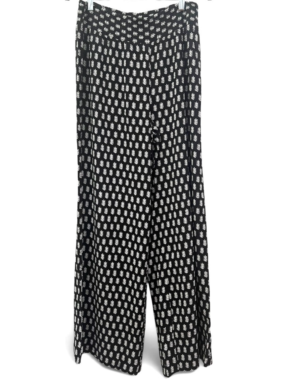 Tommy Bahama Black & White Wide Leg Printed Pull-On Palazzo Pants Size S